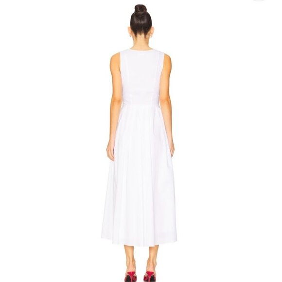 NWT MORE TO COME Rae Midi Dress in White Size XS - Picture 4 of 13